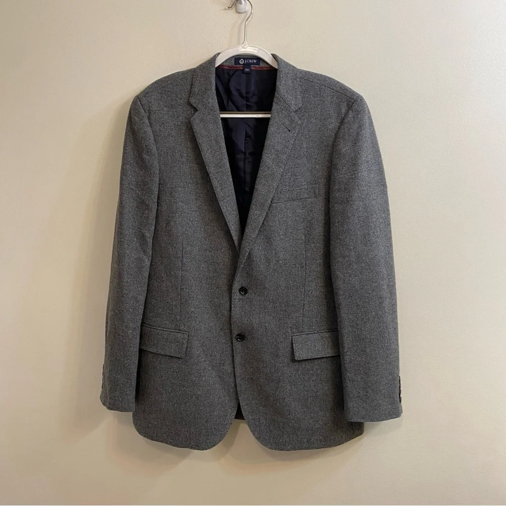 J. Crew Ludlow Jacket Yorkshire Tweed Two‎ Button Sport Coat Grey Men’s Sz 44L